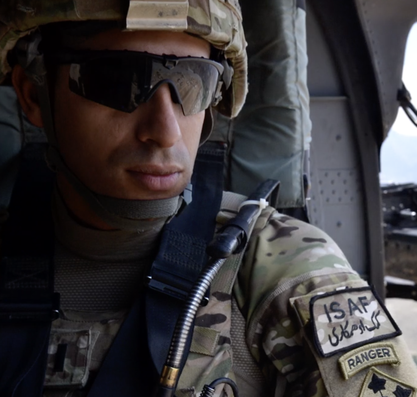 Close up of Florent Groberg in his army uniform.
